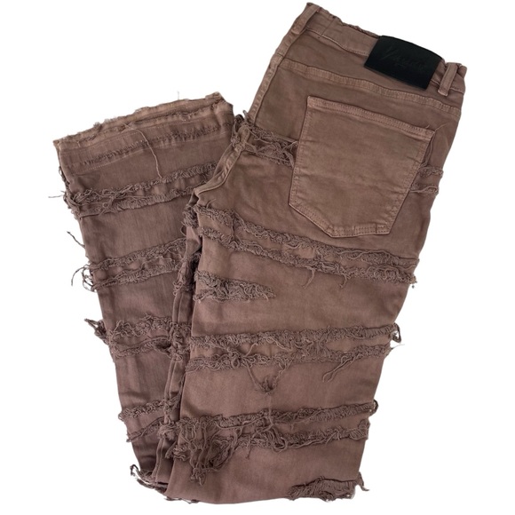 Valabasas Stacked "Marrone" Jeans Sz 36 NWT - Picture 4 of 13